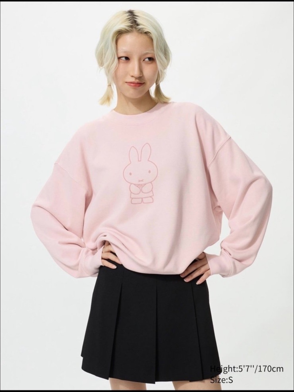 Limited Edition Uniqlo Miffy Bloom Pink Sweatshirt Coquette Kawaii Medium EUC